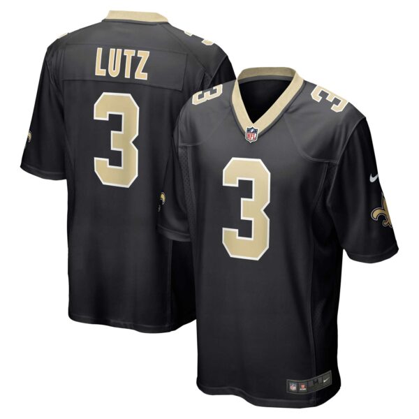 Men’s New Orleans Saints Wil Lutz Nike Black Game Jersey