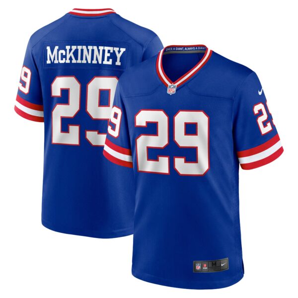 Men’s New York Giants Xavier McKinney Nike Royal Classic Player Game Jersey