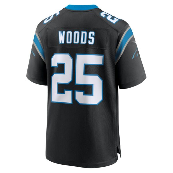 Men’s Carolina Panthers Xavier Woods Nike Black Team Game Jersey