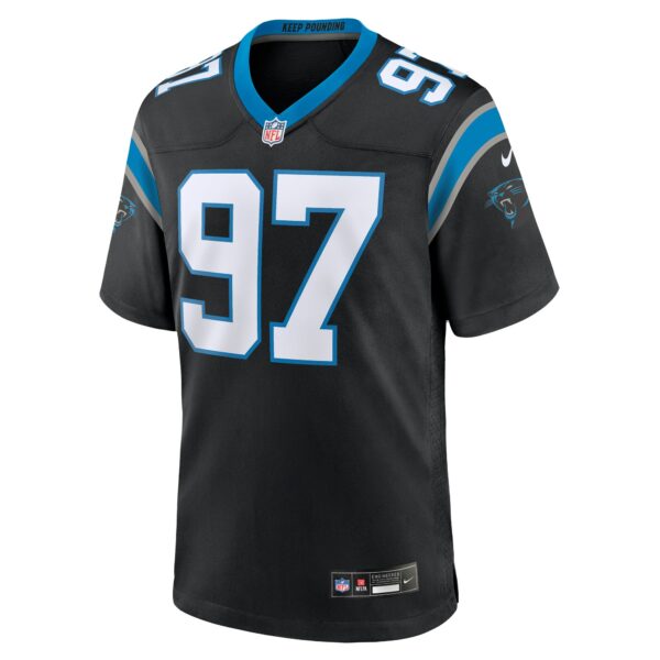 Men’s Carolina Panthers Yetur Gross-Matos Nike Black Team Game Jersey