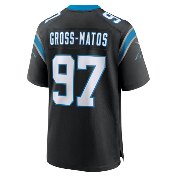 Men’s Carolina Panthers Yetur Gross-Matos Nike Black Team Game Jersey