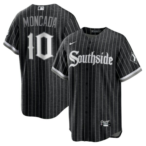 Men’s Chicago White Sox Yoan Moncada Nike Black City Connect Replica Player Jersey