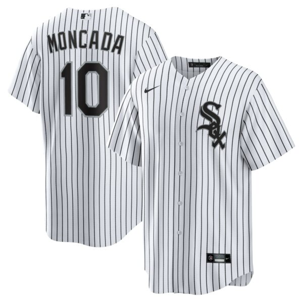 Men’s Chicago White Sox Yoan Moncada Nike White Home Replica Player Name Jersey