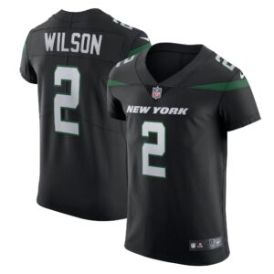 Men's New York Jets Zach Wilson Nike Stealth Black Vapor Elite Jersey