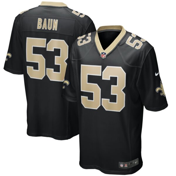 Men’s New Orleans Saints Zack Baun Nike Black Game Player Jersey