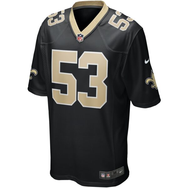 Men’s New Orleans Saints Zack Baun Nike Black Game Player Jersey