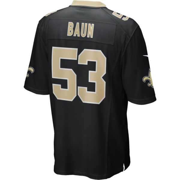 Men’s New Orleans Saints Zack Baun Nike Black Game Player Jersey