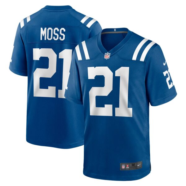 Men’s Indianapolis Colts Zack Moss Nike Royal Game Player Jersey