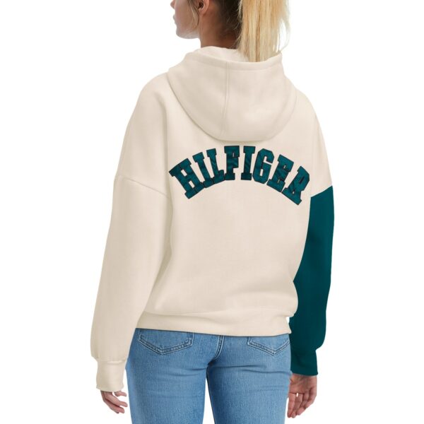 Women’s Philadelphia Eagles Tommy Hilfiger Cream/Midnight Green Harriet Pullover Hoodie