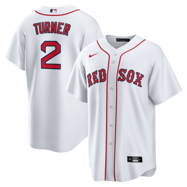 Men’s Boston Red Sox Justin Turner Nike White/Red Home Replica Player Jersey