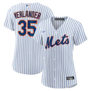 Women's New York Mets Justin Verlander Nike White/Royal Home Replica Player Jersey