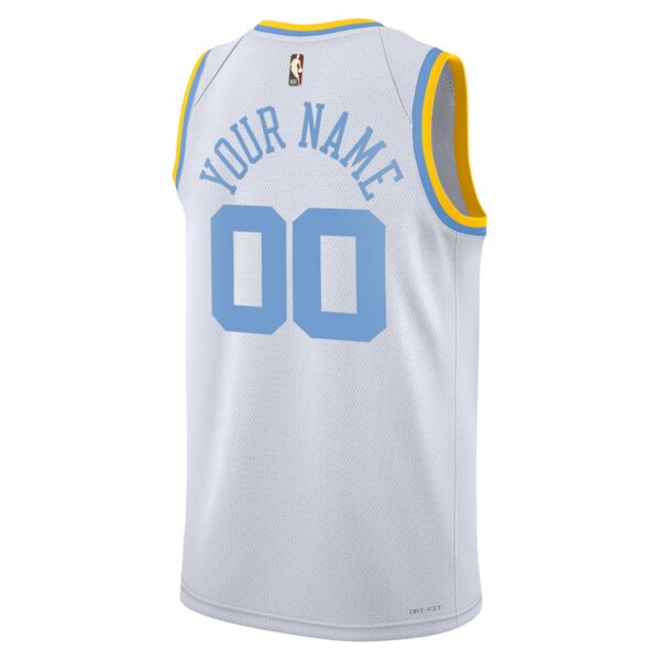 Los Angeles Lakers Nike Classic Edition Swingman Jersey 22-  White/Valour Blue – Custom – Mens