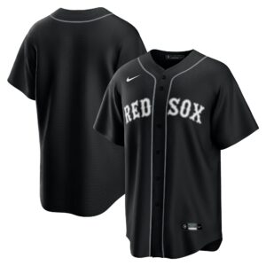 Men's Boston Red Sox Nike Black/White Official Replica Jersey