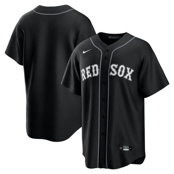 Men’s Boston Red Sox Nike Black/White Official Replica Jersey