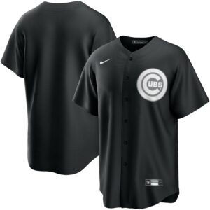 Men's Chicago Cubs Nike Black/White Official Replica Jersey