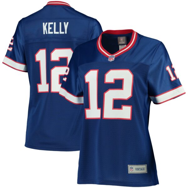 Women’s Buffalo Bills Jim Kelly NFL Pro Line Royal Retired Player Replica Jersey