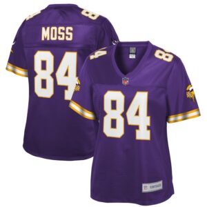 Women's Minnesota Vikings Randy Moss NFL Pro Line Purple Retired Player Replica Jersey