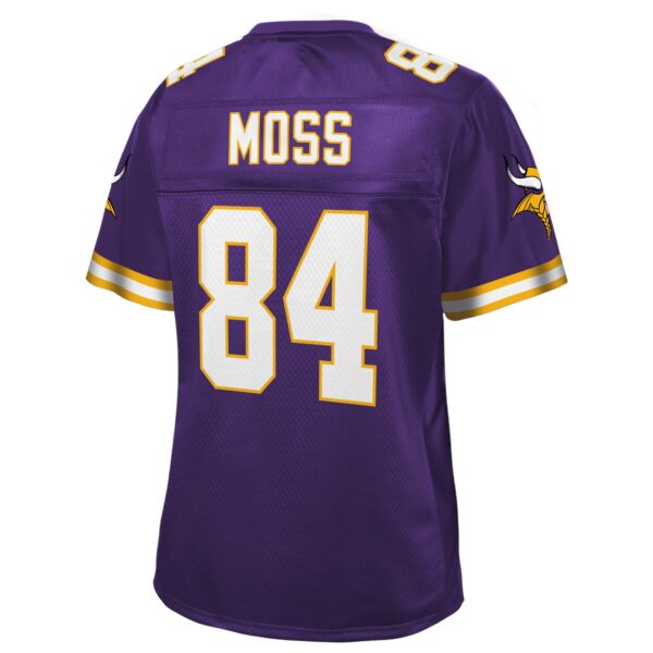 Women’s Minnesota Vikings Randy Moss NFL Pro Line Purple Retired Player Replica Jersey