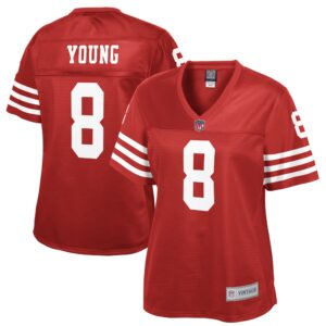 Women's San Francisco 49ers Steve Young NFL Pro Line Scarlet Retired Player Replica Jersey