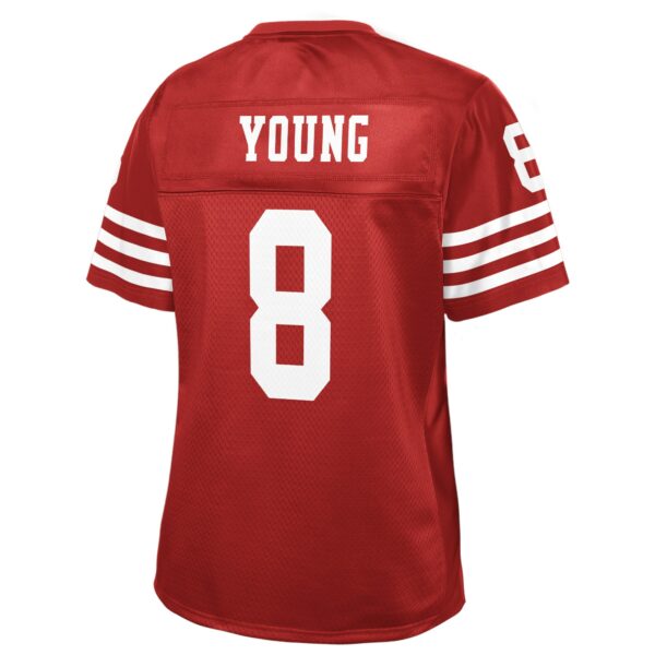 Women’s San Francisco 49ers Steve Young NFL Pro Line Scarlet Retired Player Replica Jersey