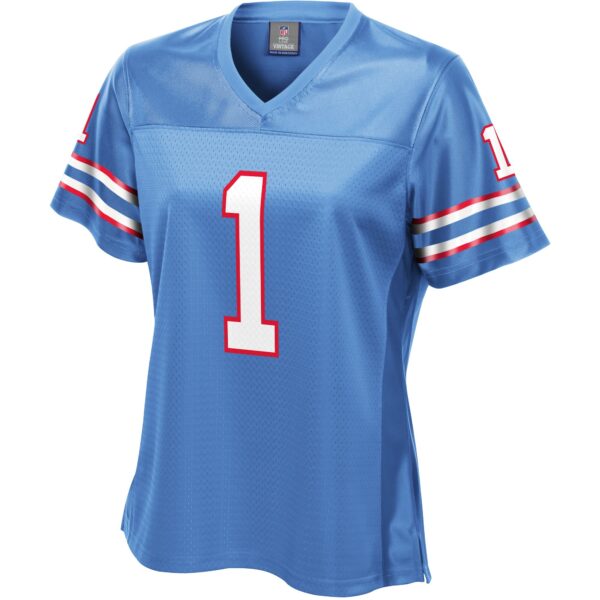 Women’s Houston Oilers Warren Moon NFL Pro Line Light Blue Gridiron Classics Retired Player Replica Jersey