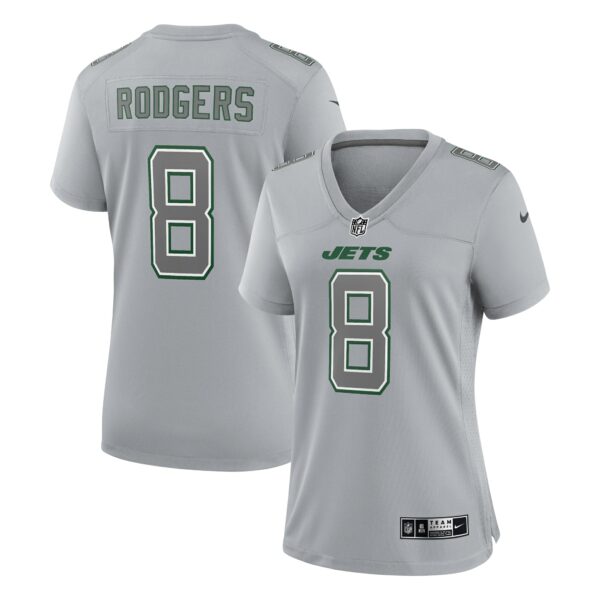 Women’s New York Jets Aaron Rodgers Nike Heather Gray Atmosphere Fashion Game Jersey