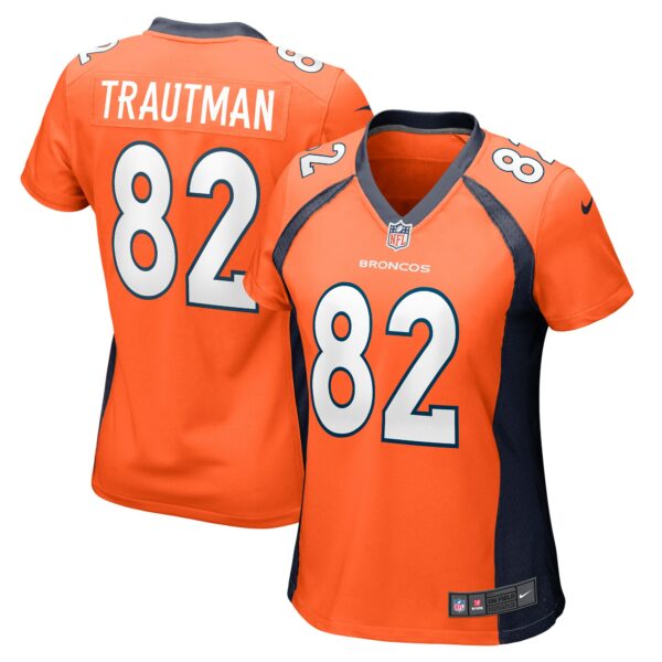 Women’s Denver Broncos Adam Trautman Nike Orange Team Game Jersey