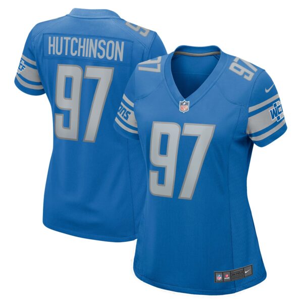 Women’s Detroit Lions Aidan Hutchinson Nike Blue Game Jersey