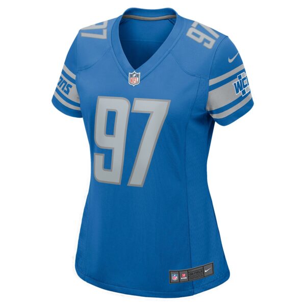 Women’s Detroit Lions Aidan Hutchinson Nike Blue Game Jersey