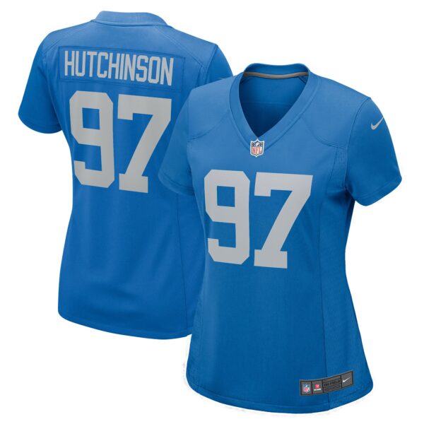 Women’s Detroit Lions Aidan Hutchinson Nike Blue Player Jersey