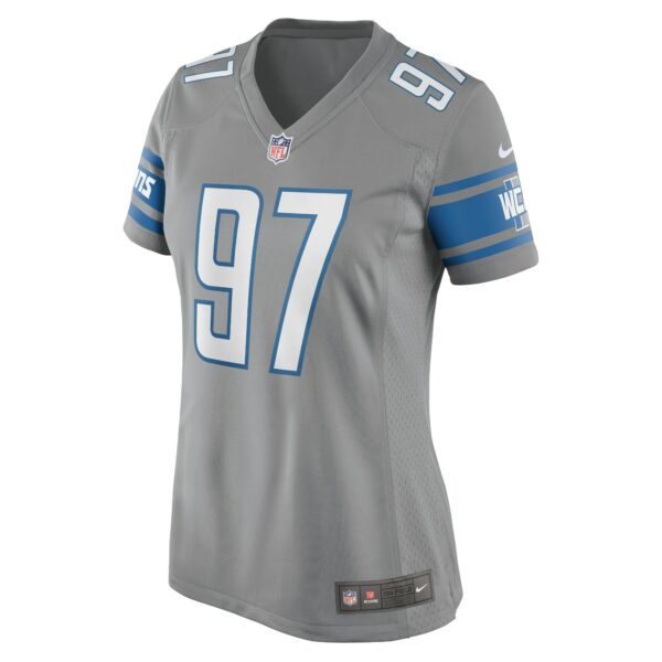 Women’s Detroit Lions Aidan Hutchinson Nike Silver Game Jersey