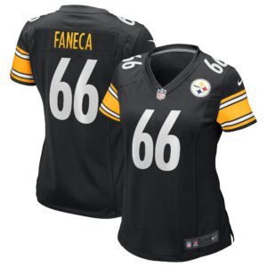 Women's Pittsburgh Steelers Alan Faneca Nike Black Game Retired Player Jersey