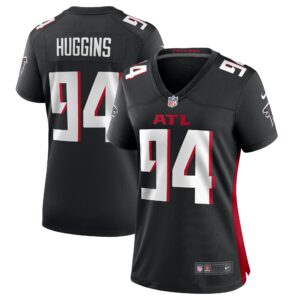 Women's Atlanta Falcons Albert Huggins Nike Black Team Game Jersey