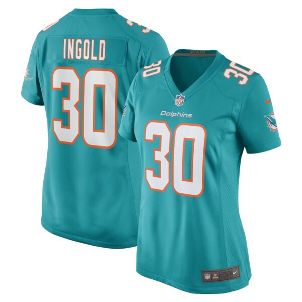 Women’s Miami Dolphins Alec Ingold Nike Aqua Game Player Jersey