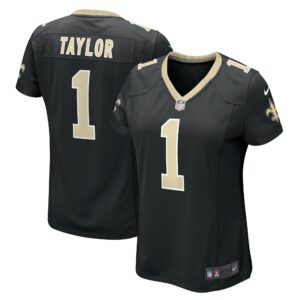 Women's New Orleans Saints Alontae Taylor Nike Black Team Game Jersey