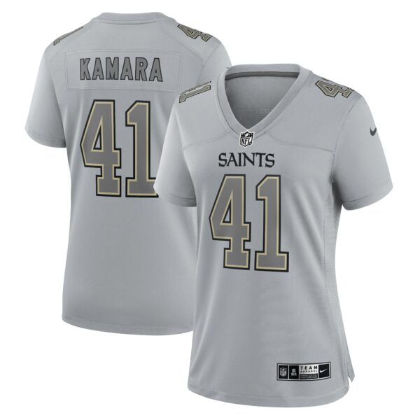 Women’s New Orleans Saints Alvin Kamara Nike Gray Atmosphere Fashion Game Jersey