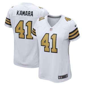 Women's New Orleans Saints Alvin Kamara Nike White Alternate Game Jersey