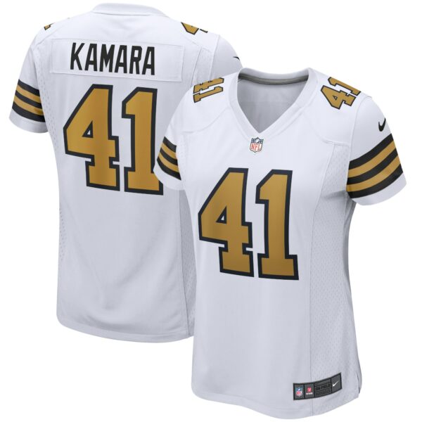 Women’s New Orleans Saints Alvin Kamara Nike White Alternate Game Player Jersey