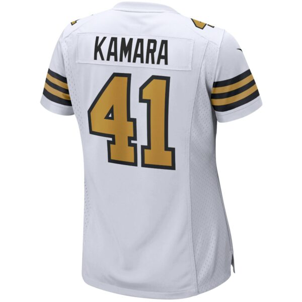 Women’s New Orleans Saints Alvin Kamara Nike White Alternate Game Player Jersey