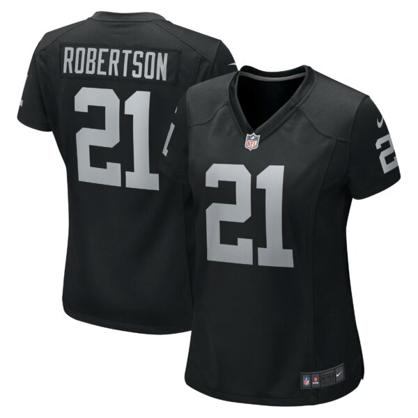 Women’s Las Vegas Raiders Amik Robertson Nike Black Team Game Jersey