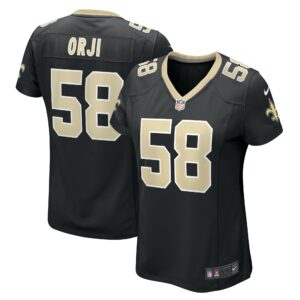 Women's New Orleans Saints Anfernee Orji Nike Black Team Game Jersey