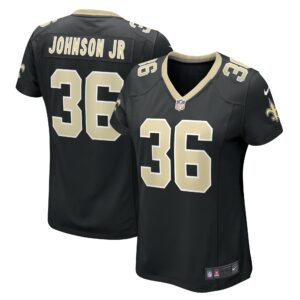 Women's New Orleans Saints Anthony Johnson Nike Black Team Game Jersey