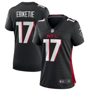 Women's Atlanta Falcons Arnold Ebiketie Nike Black Team Game Jersey