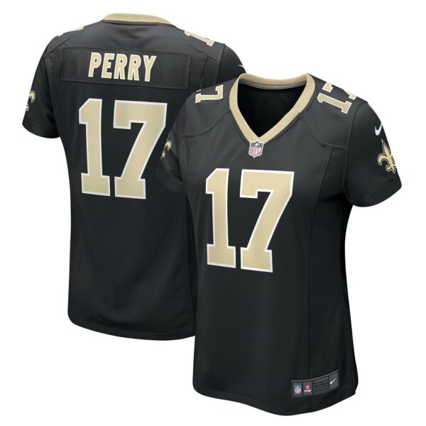 Women’s New Orleans Saints A.T. Perry Nike Black Team Game Jersey