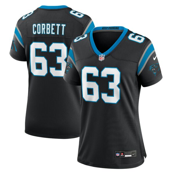 Women’s Carolina Panthers Austin Corbett Nike Black Team Game Jersey