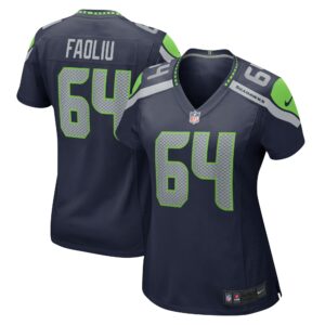 Women's Seattle Seahawks Austin Faoliu Nike College Navy Game Jersey