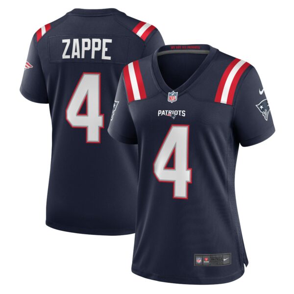 Women’s New England Patriots Bailey Zappe Nike Navy Game Player Jersey