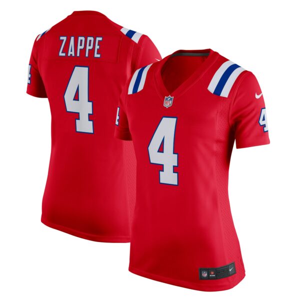 Women’s New England Patriots Bailey Zappe Nike Red Alternate Game Player Jersey