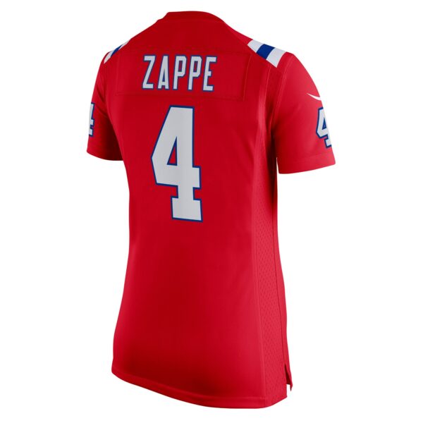 Women’s New England Patriots Bailey Zappe Nike Red Alternate Game Player Jersey