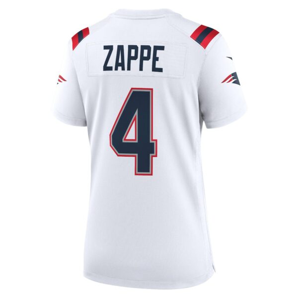 Women’s New England Patriots Bailey Zappe Nike White Game Player Jersey